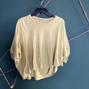 Zara Light Yellow Long Sleeve Top